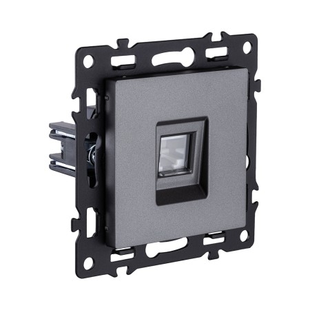 Розетка Ethernet RJ45 Cat.6, серый Kollinger Asthetik AS-017GY