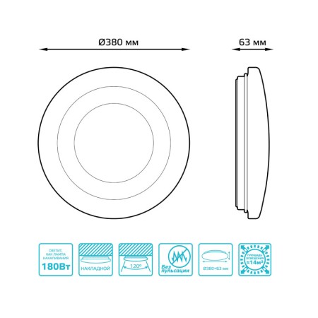 Накладной светильник Gauss 941411224D