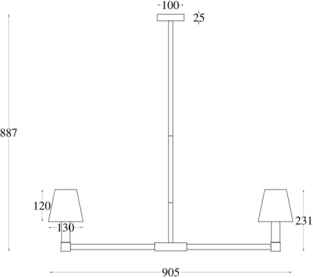 Потолочная люстра Tet-a-tet MOD104PL-09B
