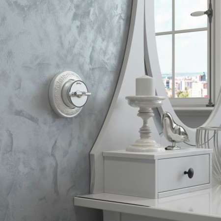 Переключатель Накладные механизмы Vintage серебро матовый/хром W5812054