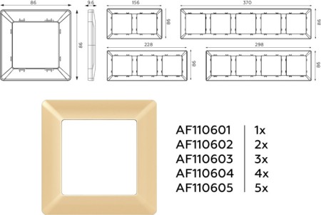 Рамка ALFA AF110601