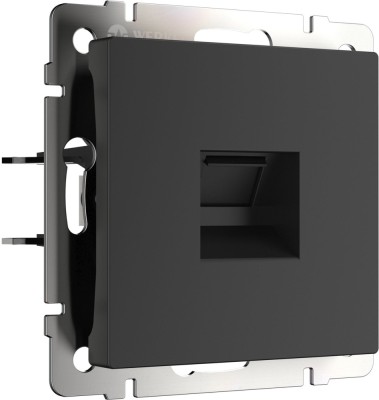 Розетка Встраиваемые механизмы черные матовый W5120108