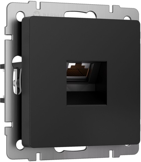 Розетка Встраиваемые механизмы черные матовый W5120108
