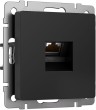 Розетка Встраиваемые механизмы черные матовый W5120108