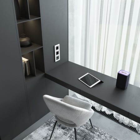 Розетка Встраиваемые механизмы черные матовый W5120108