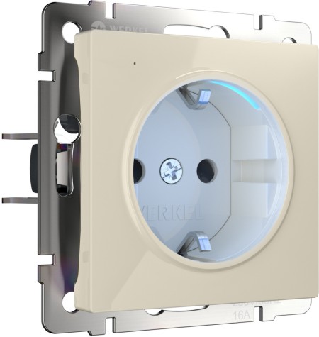 Розетка Встраиваемые механизмы слоновая кость W1171403