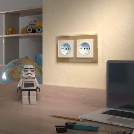 Розетка Встраиваемые механизмы слоновая кость W1171403