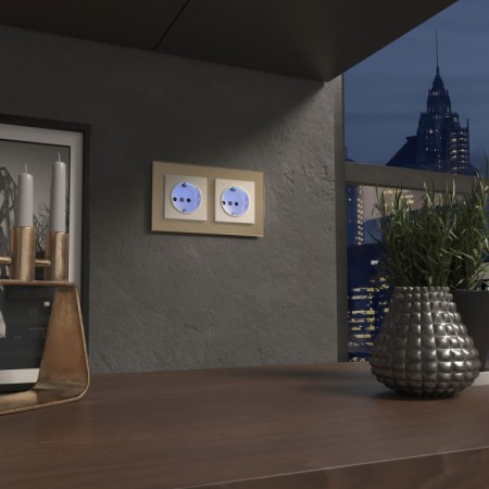 Розетка Встраиваемые механизмы слоновая кость W1171403