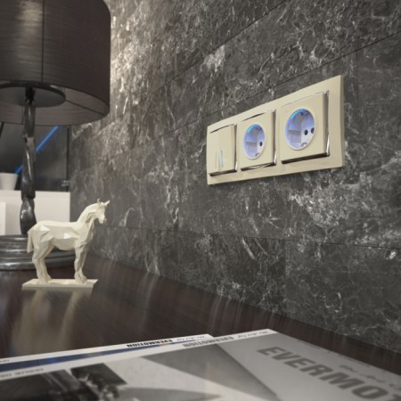 Розетка Встраиваемые механизмы слоновая кость W1171403