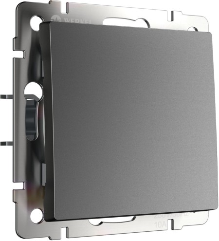 Выключатель Встраиваемые механизмы графит матовый W1112064