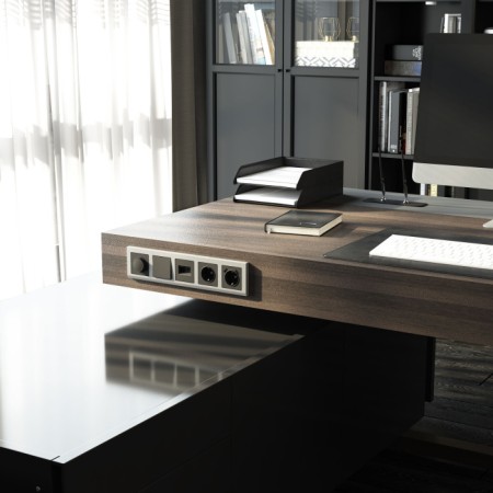 Выключатель Встраиваемые механизмы графит матовый W1112064