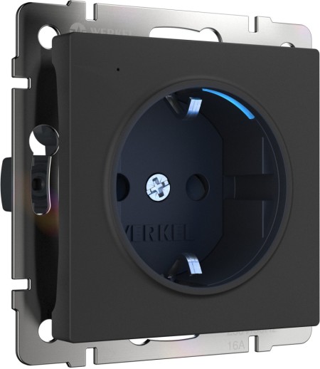 Розетка Встраиваемые механизмы черные матовый W1171408