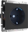 Розетка Встраиваемые механизмы черные матовый W1171408