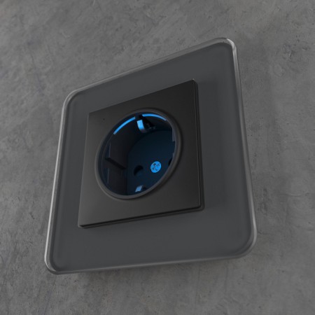 Розетка Встраиваемые механизмы черные матовый W1171408