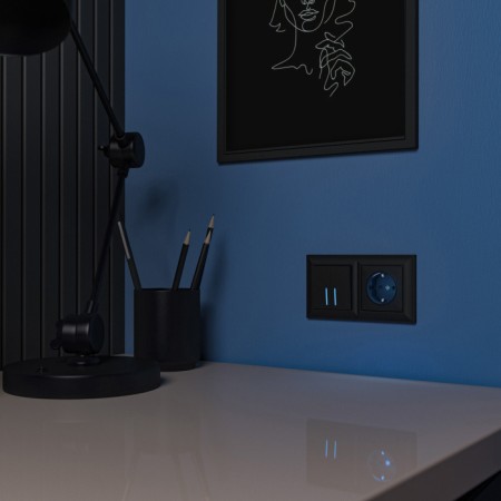 Розетка Встраиваемые механизмы черные матовый W1171408