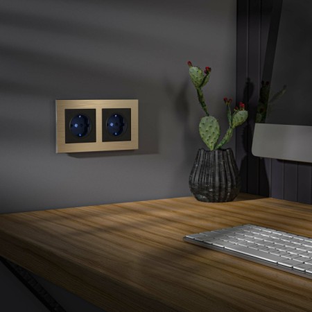 Розетка Встраиваемые механизмы черные матовый W1171408