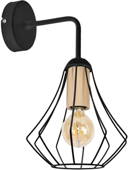 Бра  MD.9051-1-W-BK+WOOD
