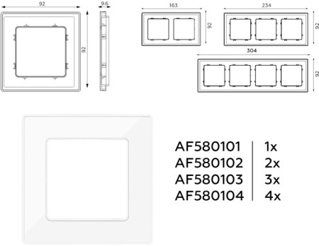 Рамка ALFA AF580103