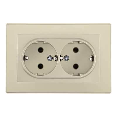 Розетка Arte Milano SET06-double-40-2 shampan