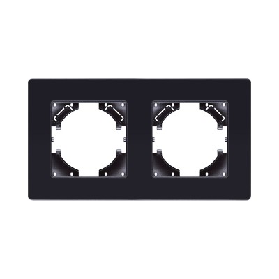 Рамка 2-постовая, черный Kollinger Eleganz Acryl EA2BK