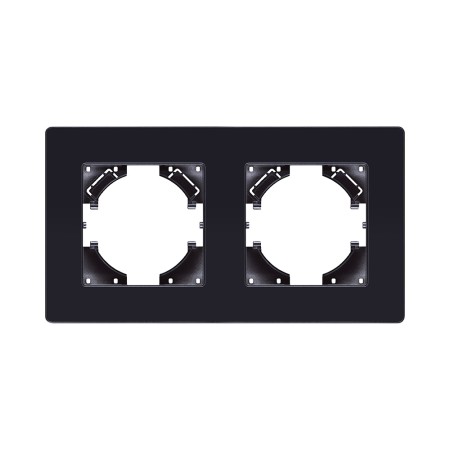 Рамка 2-постовая, черный Kollinger Eleganz Acryl EA2BK