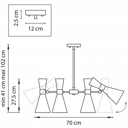 Люстра на штанге Lightstar 816067