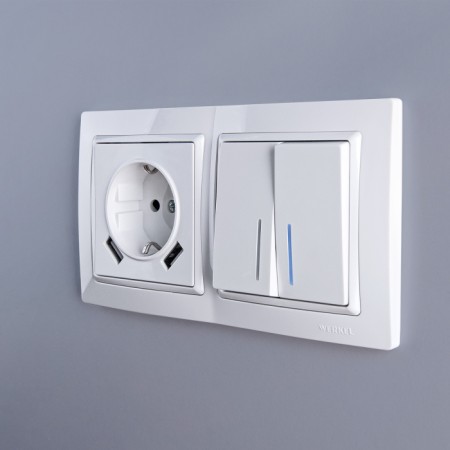 Выключатель Встраиваемые механизмы белые W1120101