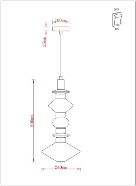 Подвесной светильник Fiorato A2442SP-15PB