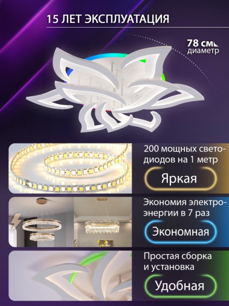 Накладная люстра Natali Kovaltseva LED LAMPS 81435