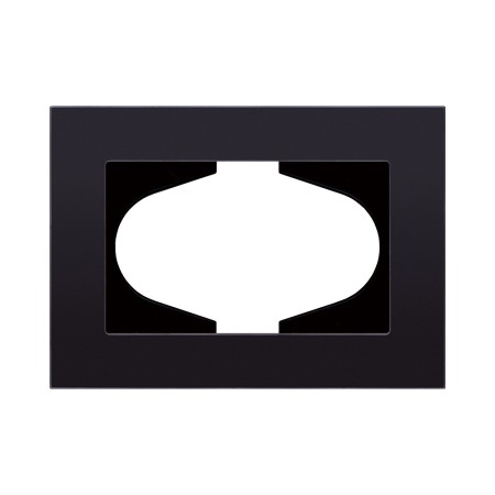 Рамка для двойной розетки, стекло черный Kollinger Reflex MG RM120BK