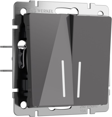 Выключатель Встраиваемые механизмы графит акриловые W1120144