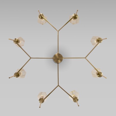 Люстра на штанге Eurosvet 60143/8 латунь