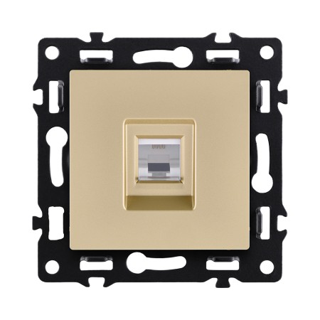 Розетка телефонная RJ11, золотой Kollinger Asthetik AS-019GD