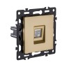 Розетка телефонная RJ11, золотой Kollinger Asthetik AS-019GD