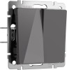 Выключатель Встраиваемые механизмы графит акриловые W1123044
