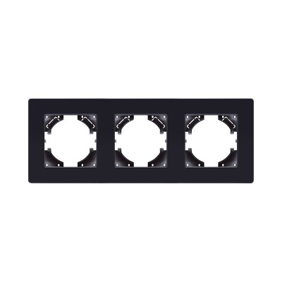 Рамка 3-постовая, черный Kollinger Eleganz Acryl EA3BK