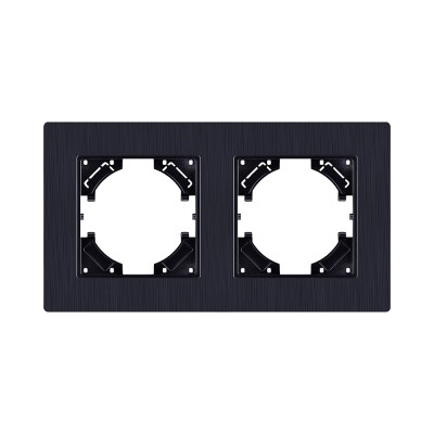 Рамка 2-постовая, черный Kollinger Eleganz Plex EP2BK