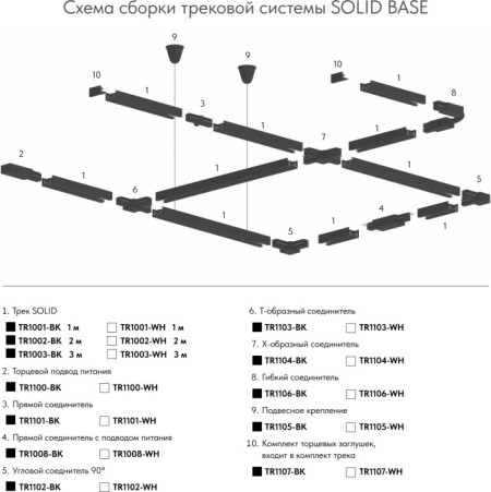Соединитель DK Track Black TR1106-BK