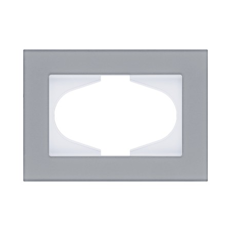 Рамка для двойной розетки, стекло серый Kollinger Reflex MG RM120GY