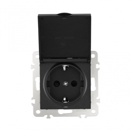 Розетка Arte Milano 206.41-1.black