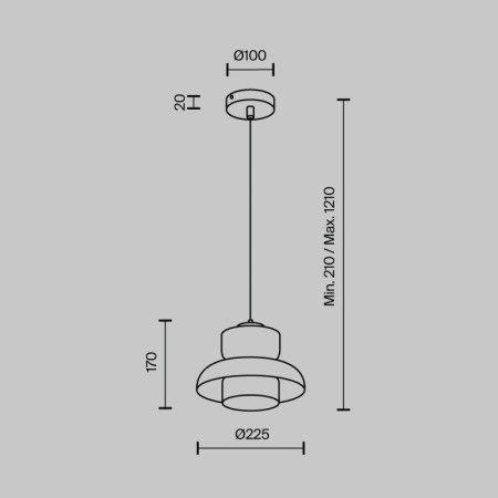 Подвесной светильник MODELUX MS.1412.220 CR