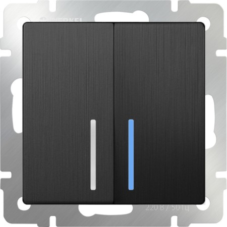 Выключатель Встраиваемые механизмы графит рифленый W1120104