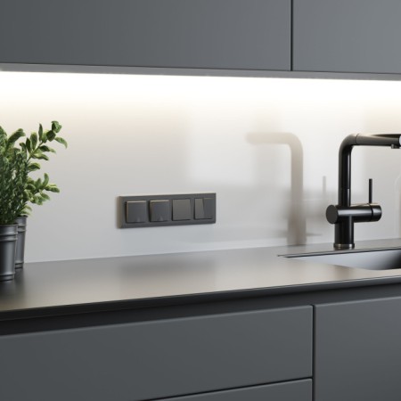 Выключатель Встраиваемые механизмы графит матовый W1123064