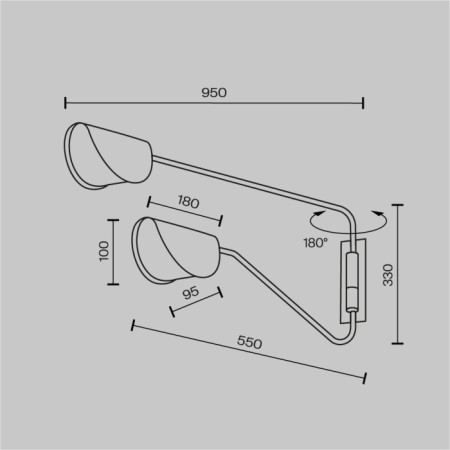 Бра Mollis MOD126WL-02B