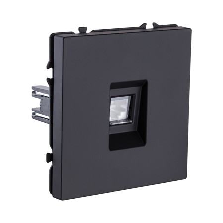 Розетка Ethernet RJ45 Cat.6, черный матовый Kollinger Eclipse EC-017BK