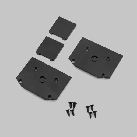 Комплект торцевых заглушек для шинопровода IL.0007.7xxx (2+2шт/уп), трековой системы UT25 48В Черный IL.0007.7204-BK