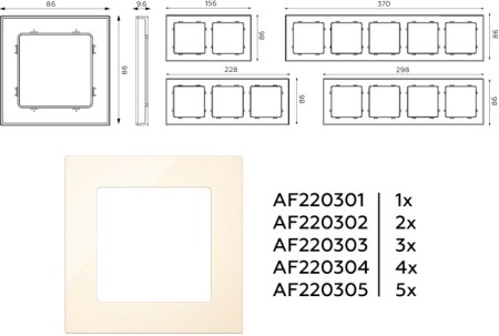 Рамка ALFA AF220303