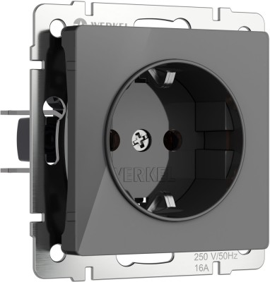 Розетка Встраиваемые механизмы графит акриловые W1171144