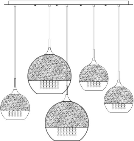 Подвесной светильник Fermi P140-PL-170-5-G