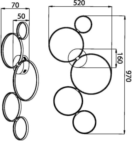 Потолочная люстра Olympia MOD448CL-L40WK